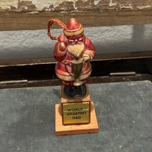 Vintage handmade Santa Christmas Trophy